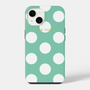 Groene Grote Stippen iPhone 7+ Hoesje iPhone 14 Hoesje