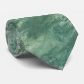 Groene Grunge Abstract Stropdas (Opgerold)