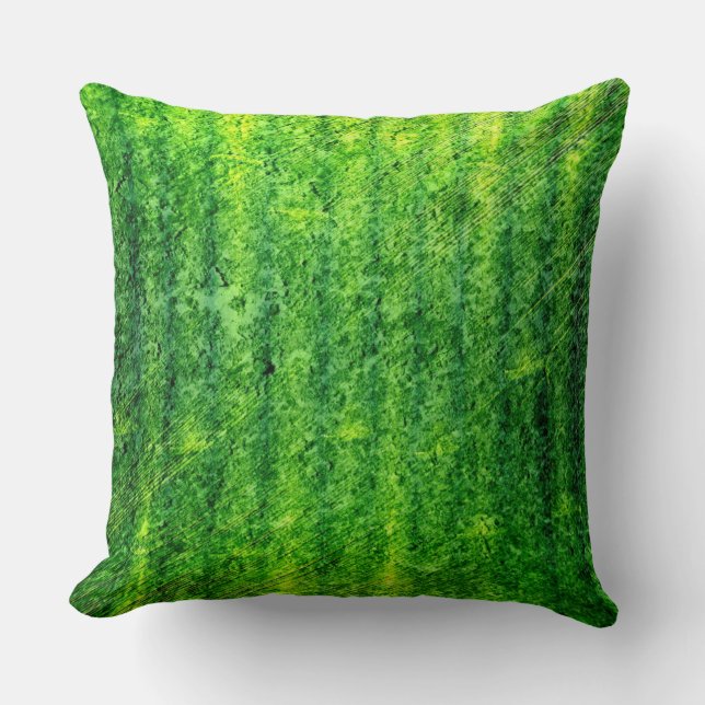 Groene Grunge Achtergrond Kussen (Voorkant)