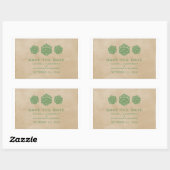 Groene Grunge D20 Dobbelsteen Gamer Save the Date  Rechthoekige Sticker (Vel)
