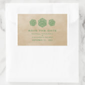 Groene Grunge D20 Dobbelsteen Speler Bewaar de Dat Rechthoekige Sticker (Tas)