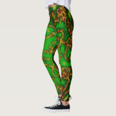 Groene Grunge Fractal Leggings (Links)