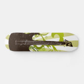 Groene Grunge Gitaar Skateboard (Horizontaal)