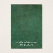 Groene  Grunge Ketting Holder Display Kaart (Achterkant)