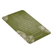 Groene grunge Leaves Magneet (Rechterzijde)