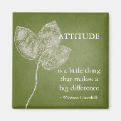 Groene grunge Leaves Magneet (Voorkant)