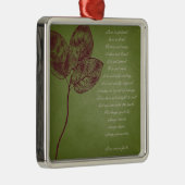 Groene grunge Leaves Metalen Ornament (Rechts)