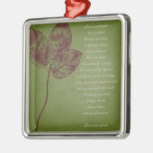 Groene grunge Leaves Metalen Ornament (Links)