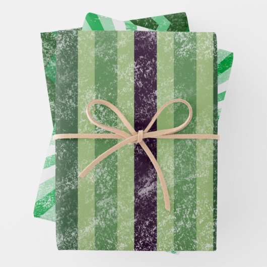 Groene Grunge St. Patrick's Day set van 3 Inpakpapier Vel (In situ)