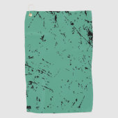 Groene grunge-stijl golfhanddoek (Voorkant)