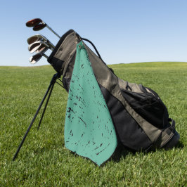 Groene grunge-stijl golfhanddoek