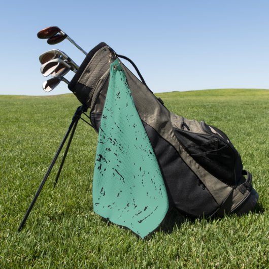 Groene grunge-stijl golfhanddoek (Groen)