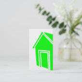 groene grunge stijl Real Estate Agent Visitekaartje (Staand voorkant)