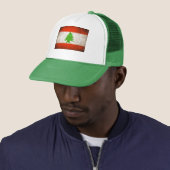 GROENE Grungy Libanon Vlag Trucker Pet (In situ)