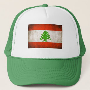 GROENE Grungy Libanon Vlag Trucker Pet