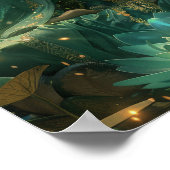 Groene GuanYin Poster - Serene boeddhistische kuns (Hoek)