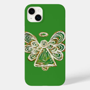 Groene Guardian Angel Art Aangepaste iPhone Case