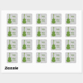 Groene Guitar Grunge Wedding Stickers (Vel)