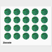 groene haag achtergrond ronde sticker (Vel)