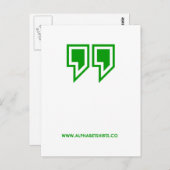 Groene haakje briefkaart (Voorkant / Achterkant)