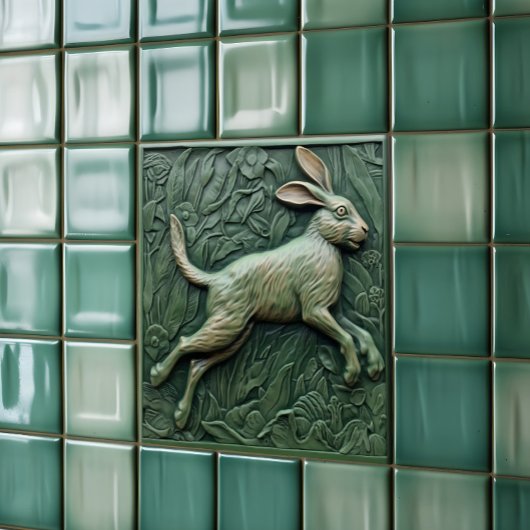 Groene haas - tegeltje