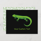 Groene hagedis briefkaart (Voorkant / Achterkant)