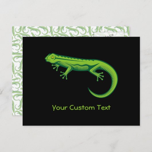 Groene hagedis briefkaart (Voorkant / Achterkant)