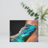 Groene hagedis briefkaart (Staand voorkant)