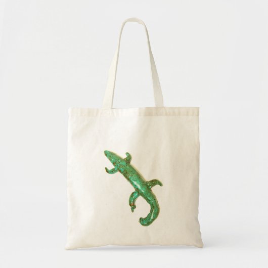 groene hagedis canvas tas (Voorkant)