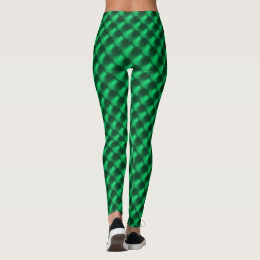 Groene hagedis cosplay Leggings (Achterkant)