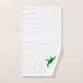 Groene Hagedis Design Met Monogram Bad Handdoek (Handdoek)