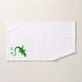 Groene Hagedis Design Met Monogram Bad Handdoek (Handdoek)