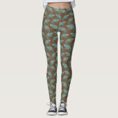 Groene hagedis leggings yogabroek (Voorkant)