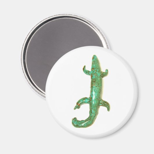 groene hagedis magneet (Voorkant / Achterkant)