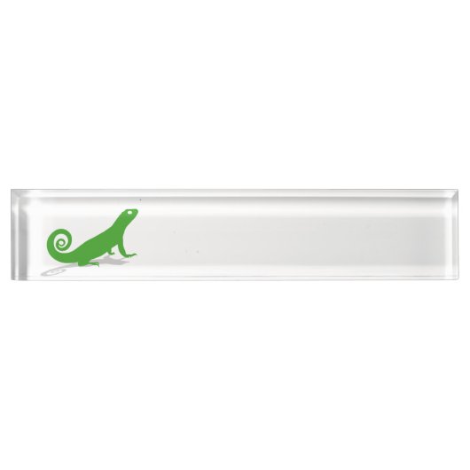 Groene hagedis naambordje (Voorkant)