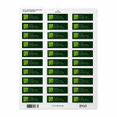 Groene hagedis op groen blad etiket (Full Sheet)