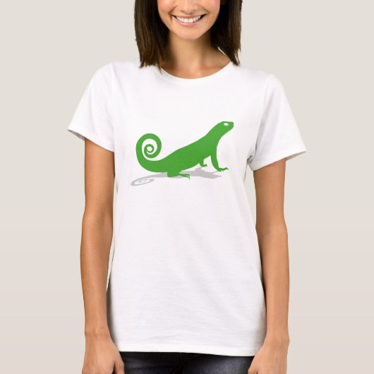 Groene hagedis t-shirt (Voorkant)