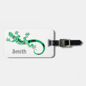 Groene hagedis tribale Tattoo Bagagelabel (Voorkant horizontaal)