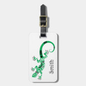 Groene hagedis tribale Tattoo Bagagelabel (Voorkant verticaal)