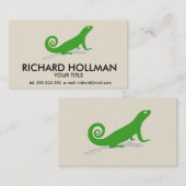 Groene hagedis visitekaartje (Voorkant / Achterkant)