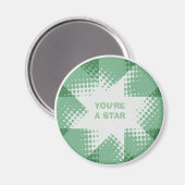 groene halftone ster magneet (Voorkant / Achterkant)