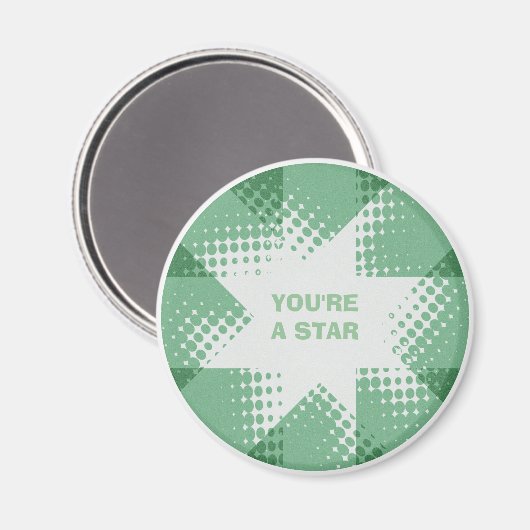  groene halftone ster magneet (Voorkant / Achterkant)