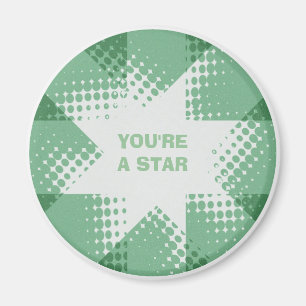  groene halftone ster magneet