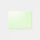 Groene halftoongradiënt van pasta, moderne douanen post-it® notes (Voorkant)