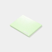 Groene halftoongradiënt van pasta, moderne douanen post-it® notes (Schuin)