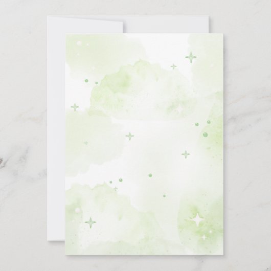 Groene Halloween A Baby is het Brouwen van Baby sh Kaart (Achterkant)