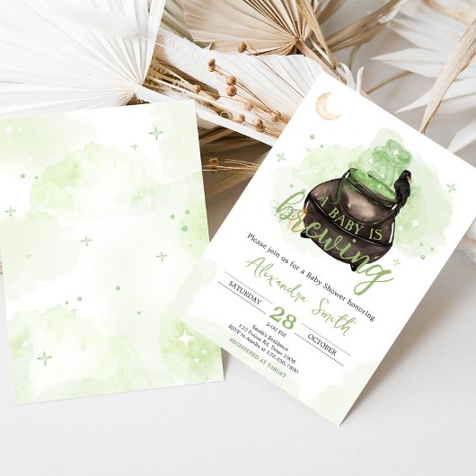 Groene Halloween A Baby is het Brouwen van Baby sh Kaart