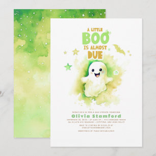 Groene Halloween Een Baby Boo Fun Baby shower Kaart