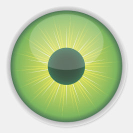 Groene Halloween Eyeball Stickers