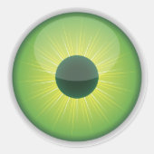 Groene Halloween Eyeball Stickers (Voorkant)